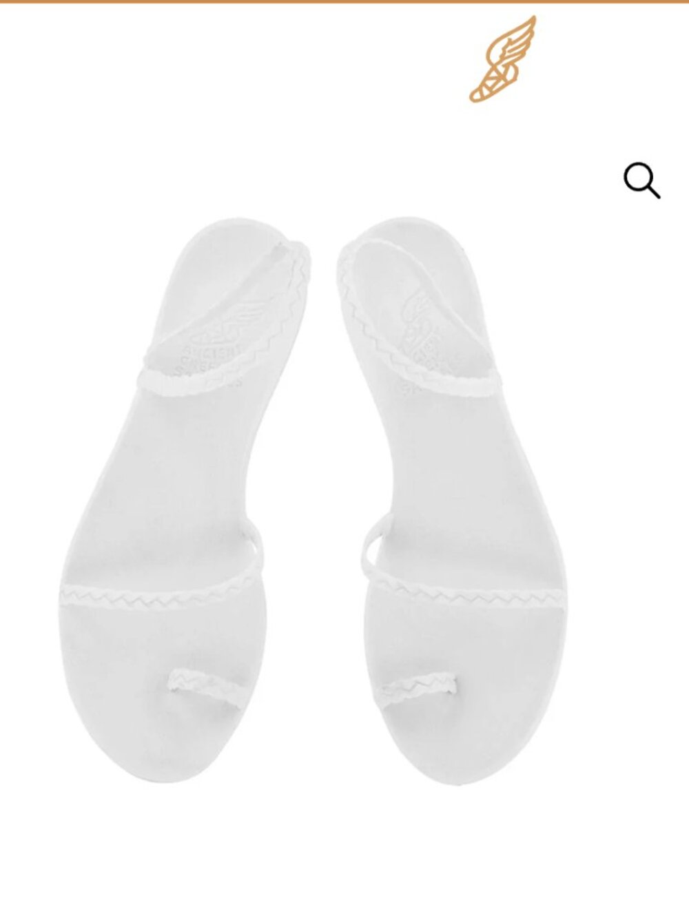 Ancient Greek Sandals- Eleftheria rubber jelly sandal white - 37